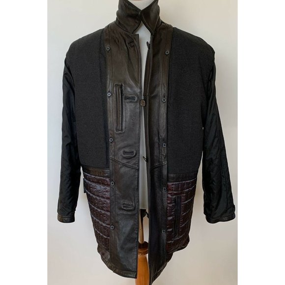 ANDREW MARC New York Men's brown Leather JACKET L